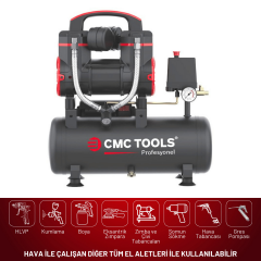 CMC 8 Litre Sessiz Yağsız Hava Kompresörü 1.2 Hp