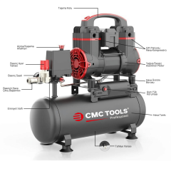 CMC 8 Litre Sessiz Yağsız Hava Kompresörü 1.2 Hp