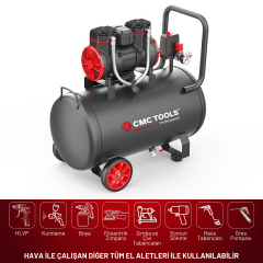 CMC 50 Litre Sessiz Yağsız Hava Kompresörü 2 Hp