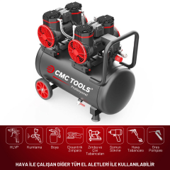 CMC CMC-0913 50 Litre Sessiz Yağsız Hava Kompresörü 4 Hp