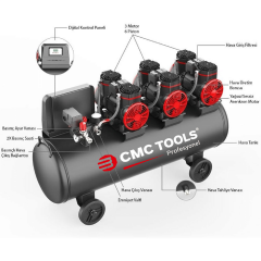 CMC CMC-0914 100 Litre Sessiz Yağsız Hava Kompresörü 6 Hp